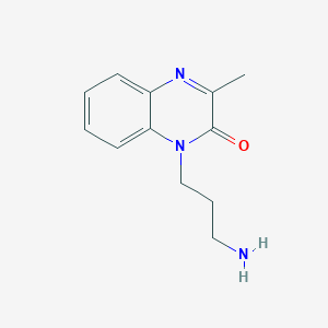 molecular formula C12H15N3O B13018737 1-(3-Aminopropyl)-3-methylquinoxalin-2(1H)-one 
