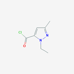 molecular formula C7H9ClN2O B1301876 1-Ethyl-3-methyl-1H-pyrazole-5-carbonyl chloride CAS No. 128249-59-2