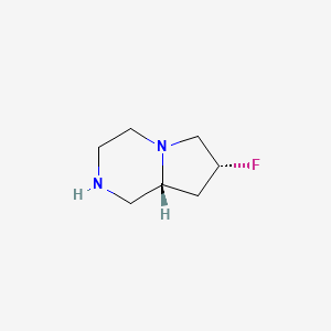 molecular formula C7H13FN2 B13018823 (7R,8aR)-7-Fluorooctahydropyrrolo[1,2-a]pyrazine 