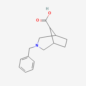 molecular formula C15H19NO2 B13018829 3-Benzyl-3-azabicyclo[3.2.1]octane-8-carboxylic acid 