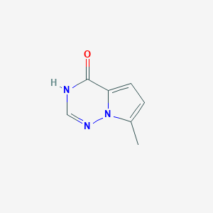 molecular formula C7H7N3O B13018830 7-Methylpyrrolo[2,1-f][1,2,4]triazin-4(1H)-one 