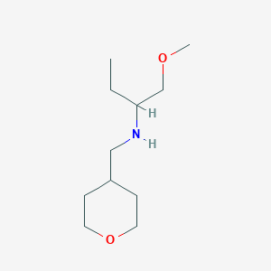 molecular formula C11H23NO2 B13018832 1-Methoxy-N-((tetrahydro-2H-pyran-4-yl)methyl)butan-2-amine 