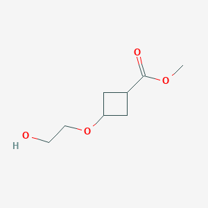 molecular formula C8H14O4 B13018833 Methyl 3-(2-hydroxyethoxy)cyclobutane-1-carboxylate 