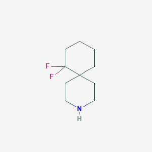 molecular formula C10H17F2N B13018856 7,7-Difluoro-3-azaspiro[5.5]undecane 