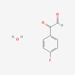 molecular formula C8H7FO3 B1301886 4-氟苯甘醛水合物 CAS No. 447-43-8
