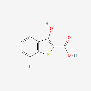 molecular formula C9H5IO3S B13018875 3-Hydroxy-7-iodobenzo[b]thiophene-2-carboxylic acid 