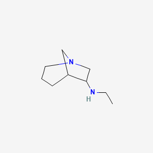 molecular formula C9H18N2 B13018882 N-ethyl-1-azabicyclo[3.2.1]octan-6-amine 