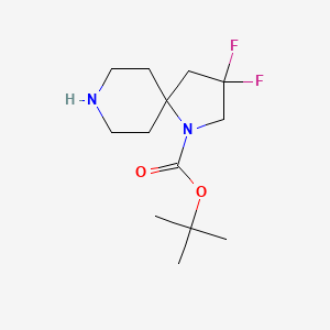 molecular formula C13H22F2N2O2 B13018907 tert-Butyl 3,3-difluoro-1,8-diazaspiro[4.5]decane-1-carboxylate 