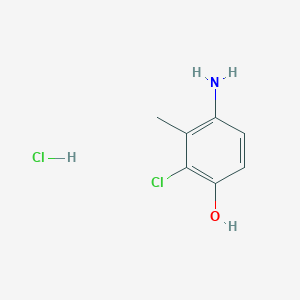 molecular formula C7H9Cl2NO B13018910 4-Amino-2-chloro-3-methylphenol hydrochloride 