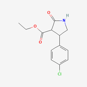 molecular formula C13H14ClNO3 B13018928 Ethyl 4-(4-chlorophenyl)-2-oxopyrrolidine-3-carboxylate 
