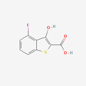 molecular formula C9H5FO3S B13018962 4-Fluoro-3-hydroxybenzo[b]thiophene-2-carboxylic acid 