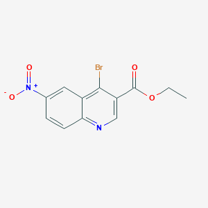 molecular formula C12H9BrN2O4 B13018998 Ethyl 4-bromo-6-nitroquinoline-3-carboxylate CAS No. 1378260-95-7