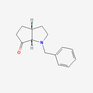 molecular formula C14H17NO B13019010 cis-1-Benzylhexahydrocyclopenta[b]pyrrol-6(1H)-one CAS No. 188057-86-5