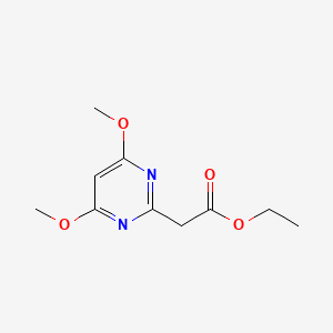 molecular formula C10H14N2O4 B13019018 Ethyl 2-(4,6-dimethoxypyrimidin-2-yl)acetate 