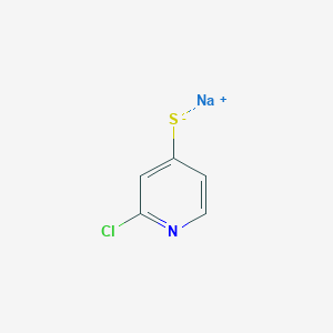 molecular formula C5H3ClNNaS B13019028 Sodium 2-chloropyridine-4-thiolate 