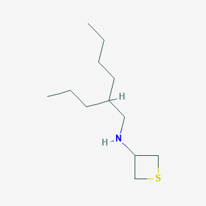 molecular formula C12H25NS B13019035 N-(2-Propylhexyl)thietan-3-amine 