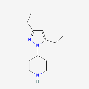 molecular formula C12H21N3 B13019124 4-(3,5-diethyl-1H-pyrazol-1-yl)Piperidine 