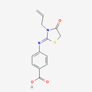 molecular formula C13H12N2O3S B1301917 4-(3-Allyl-4-oxo-thiazolidin-2-ylideneamino)-benzoic acid CAS No. 303093-13-2