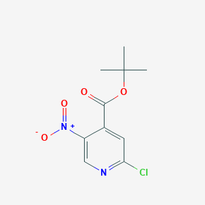 molecular formula C10H11ClN2O4 B13019218 Tert-butyl 2-chloro-5-nitroisonicotinate 
