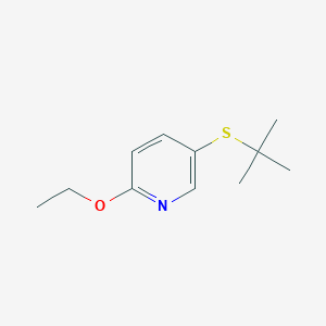molecular formula C11H17NOS B13019219 5-(tert-Butylthio)-2-ethoxypyridine 