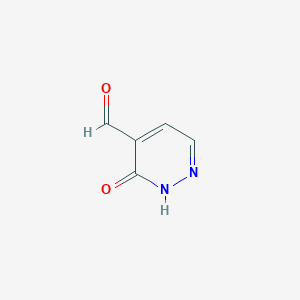 molecular formula C5H4N2O2 B13019244 3-Hydroxypyridazine-4-carbaldehyde 