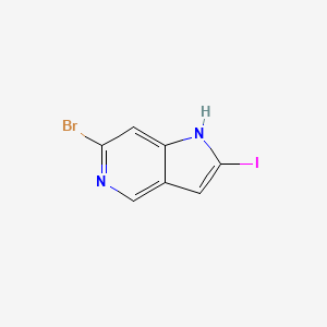 molecular formula C7H4BrIN2 B13019262 6-bromo-2-iodo-1H-pyrrolo[3,2-c]pyridine 