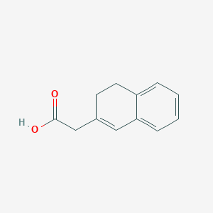 molecular formula C12H12O2 B13019266 2-(3,4-Dihydronaphthalen-2-yl)acetic acid 