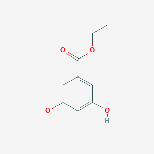 molecular formula C10H12O4 B13019283 Ethyl 3-hydroxy-5-methoxybenzoate 
