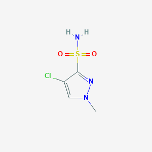 molecular formula C4H6ClN3O2S B130193 4-chloro-1-methyl-1H-pyrazole-3-sulfonamide CAS No. 154787-25-4