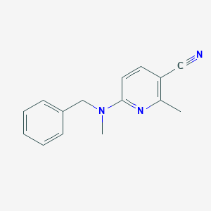 molecular formula C15H15N3 B13019305 6-(Benzyl(methyl)amino)-2-methylnicotinonitrile 