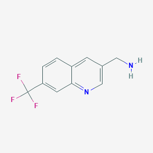 molecular formula C11H9F3N2 B13019312 (7-(Trifluoromethyl)quinolin-3-yl)methanamine 