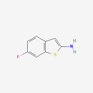 molecular formula C8H6FNS B13019319 6-Fluorobenzo[b]thiophen-2-amine 