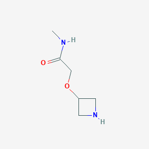 molecular formula C6H12N2O2 B13019331 2-(azetidin-3-yloxy)-N-methylacetamide 