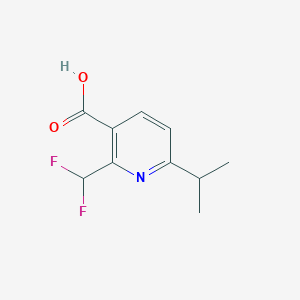 molecular formula C10H11F2NO2 B13019340 2-(Difluoromethyl)-6-isopropylnicotinic acid 