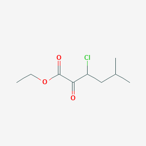molecular formula C9H15ClO3 B13019353 Ethyl 3-chloro-5-methyl-2-oxohexanoate CAS No. 111055-64-2