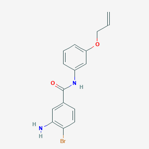 molecular formula C16H15BrN2O2 B13019369 N-(3-(Allyloxy)phenyl)-3-amino-4-bromobenzamide 