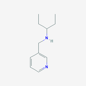 molecular formula C11H18N2 B13019388 N-(pyridin-3-ylmethyl)pentan-3-amine 