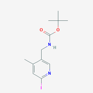 molecular formula C12H17IN2O2 B13019412 tert-Butyl ((6-iodo-4-methylpyridin-3-yl)methyl)carbamate 