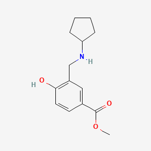 molecular formula C14H19NO3 B13019463 Methyl 3-((cyclopentylamino)methyl)-4-hydroxybenzoate 