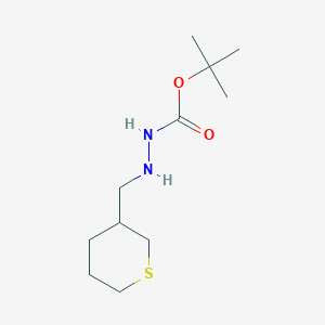 molecular formula C11H22N2O2S B13019467 tert-Butyl 2-((tetrahydro-2H-thiopyran-3-yl)methyl)hydrazine-1-carboxylate 