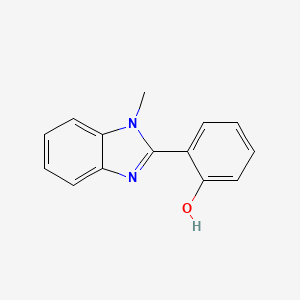 molecular formula C14H12N2O B13019504 Phenol, 2-(1-methyl-1H-benzimidazol-2-yl)- CAS No. 2219-12-7