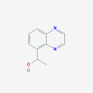 molecular formula C10H10N2O B13019559 1-(Quinoxalin-5-yl)ethanol 