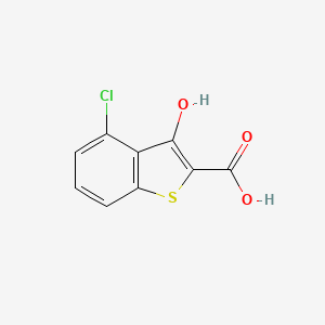 molecular formula C9H5ClO3S B13019620 4-Chloro-3-hydroxybenzo[b]thiophene-2-carboxylic acid 
