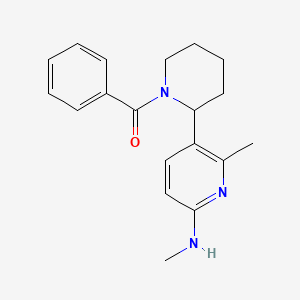 molecular formula C19H23N3O B13019628 (2-(2-Methyl-6-(methylamino)pyridin-3-yl)piperidin-1-yl)(phenyl)methanone 