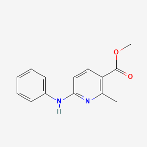 molecular formula C14H14N2O2 B13019650 Methyl 2-methyl-6-(phenylamino)nicotinate 