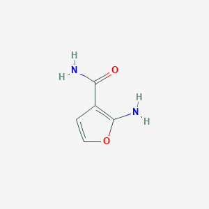 molecular formula C5H6N2O2 B13019658 2-Aminofuran-3-carboxamide 