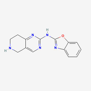 molecular formula C14H13N5O B13019692 N-(5,6,7,8-Tetrahydropyrido[4,3-d]pyrimidin-2-yl)benzo[d]oxazol-2-amine 