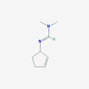 molecular formula C8H14N2 B130197 Methanimidamide, N-2-cyclopenten-1-yl-N,N-dimethyl-, (Z)-(9CI) CAS No. 154235-26-4