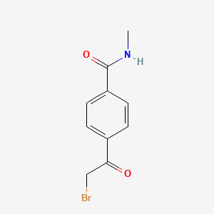 molecular formula C10H10BrNO2 B13019707 4-(2-Bromoacetyl)-N-methylbenzamide 