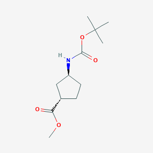 molecular formula C12H21NO4 B1301977 (1S,3S)-N-Boc-1-aminocyclopentane-3-carboxylic acid methyl ester CAS No. 329910-39-6